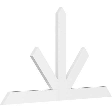 Ekena Millwork Saratoga Architectural Grade PVC Gable Bracket, 84"W x 49"H x 2"D x 6"F, 14/12 Pitch GBP084X49X0206SAR00